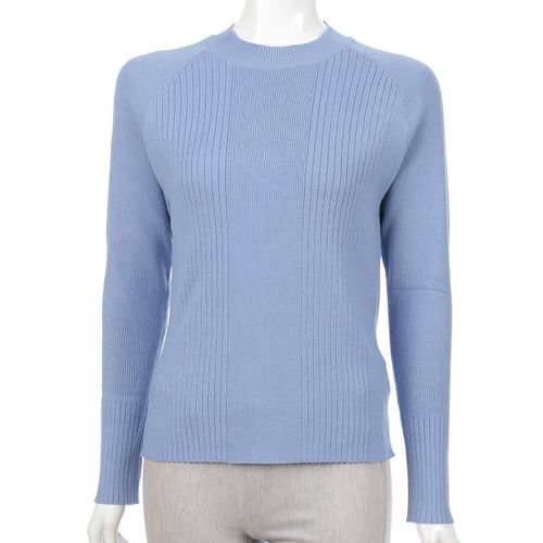 外与
リブ編みハイネックプルオーバー