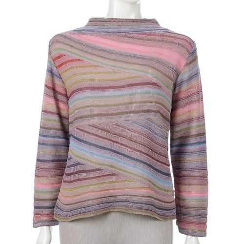 ライズ
絣リブ鱗柄プルオーバー