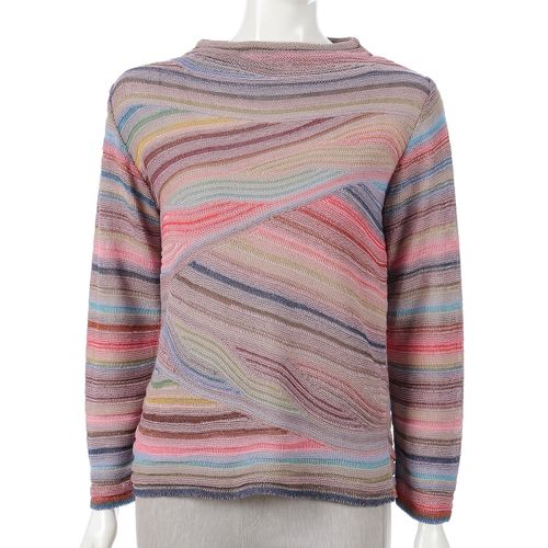 ライズ
絣リブ鱗柄ケーブルプルオーバー