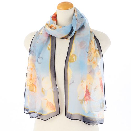 サード　コレクション
花柄シフォンプリントストール