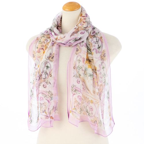 サード　コレクション
花柄シフォンプリントストール