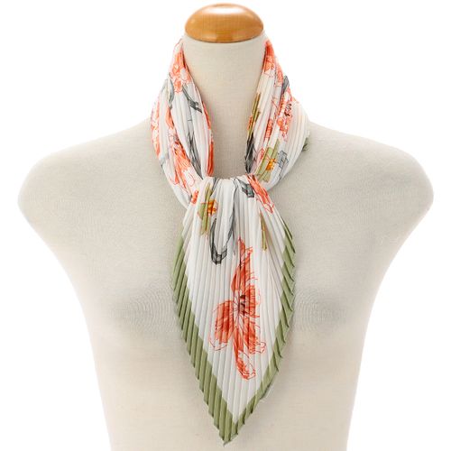 サード　コレクション
プリーツスカーフ 花柄