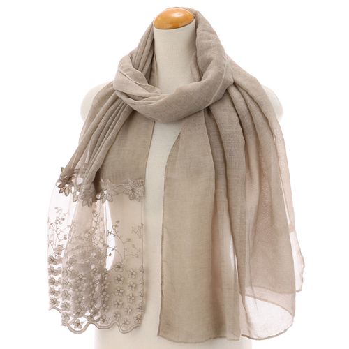 サード　コレクション
小花刺繍切替ストール