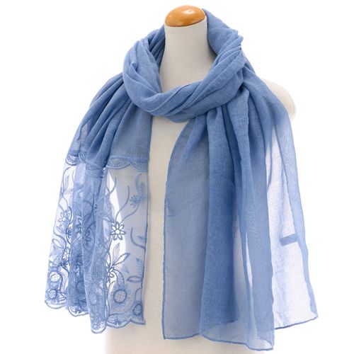 サード　コレクション
フラワー刺繍切替ストール