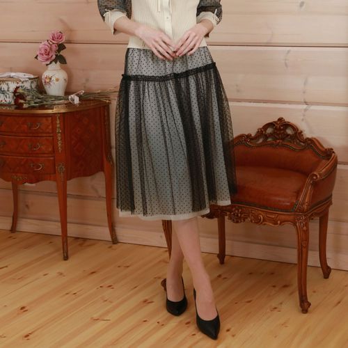 ジェイシーインターナショナル
Super Beauty フロッキードットプリントスカート