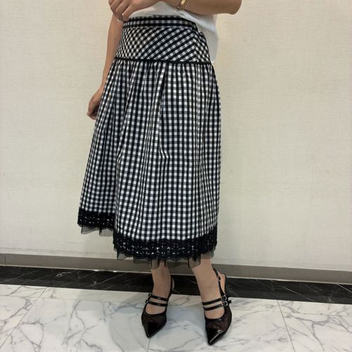 ジェイシーインターナショナル
Super Beauty ギンガムチェック 裾レースタックデザインスカート