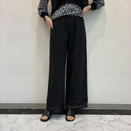 ジェイシーインターナショナル
Super Beauty 裾レース×ジョーゼット素材切替ワイドパンツ