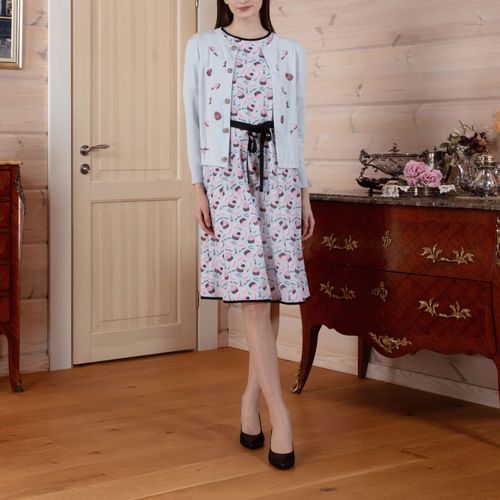 ジェイシーインターナショナル
Super Beauty エッフェル塔モチーフ付スイーツ柄プリント半袖ワンピース