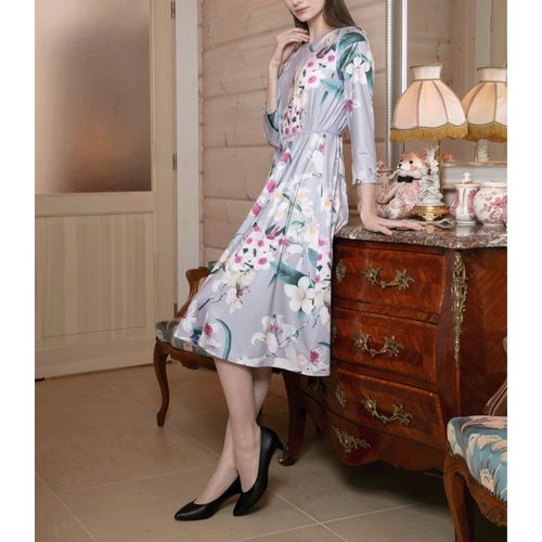 ジェイシーインターナショナル
Super Beauty 大花プリント七分袖ワンピース