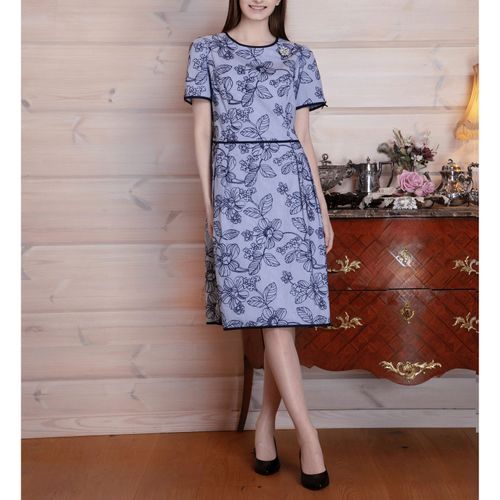 ジェイシーインターナショナル
Super Beauty ストライプ柄×花フロッキープリント半袖ワンピース