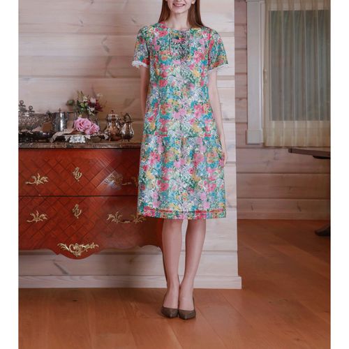 ジェイシーインターナショナル
Super Beauty 胸元フリルマルチカラープリントレースワンピース