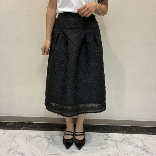 ジェイシーインターナショナル
Super Beauty 裾切り替えジャガード織タックデザインスカート