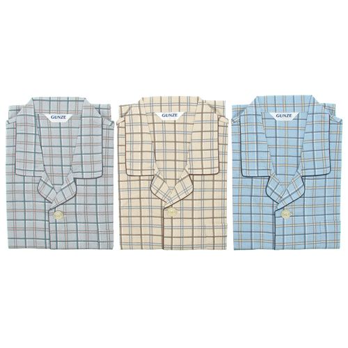 4550585348630







グンゼ
GUNZE 京都捺染 長袖長パンツパジャマ 格子柄M／L