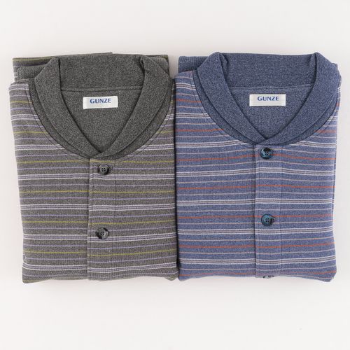 4547847404425







グンゼ
GUNZE 紳士 極暖 長袖長パンツ パジャマ ボーダー柄 M／L