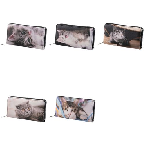 生駒クロス
猫転写ラウンドファスナー長財布