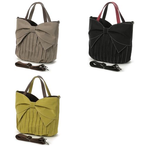 足立
ピンタックリボン付2WAYバッグ