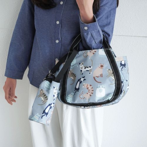 東邦撚糸
保冷色々猫柄ボトル付きバッグ バルーン小