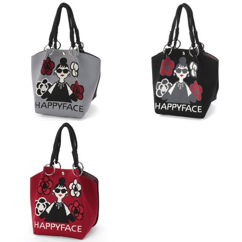サード　コレクション
HAPPY FACE ミニニットバッグ カメリア