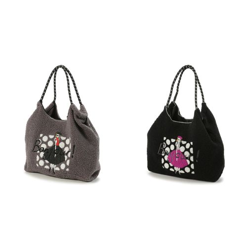 サード　コレクション
ドットと女の子ボアロープハンドルバッグ
