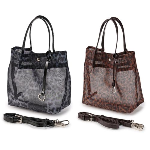 4549932357104







クー
COOCO ヒョウ柄メッシュつまみハンドル2WAYミニバッグ