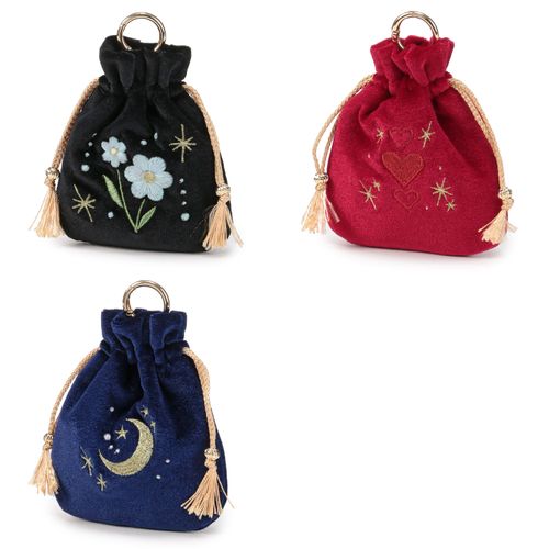 4573608918351







フラワーリング
ベロア＆ラメ ミニ巾着