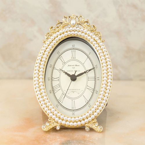 4538280122380



AKC604G



秋月貿易
Mariage マリアージュ テーブルクロック（パールオーバル） ゴールド
