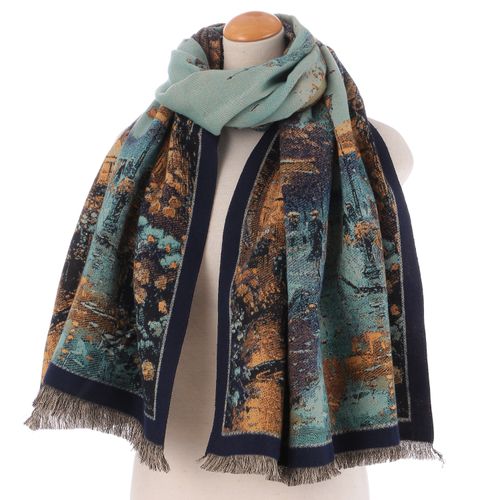 ジェノバ
大判ジャガードストール パリ柄