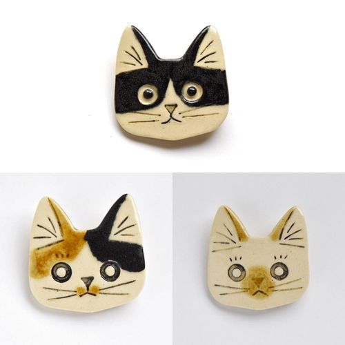おりでちせ
ORIDE ChiSE（おりでちせ）陶製ブローチ 猫