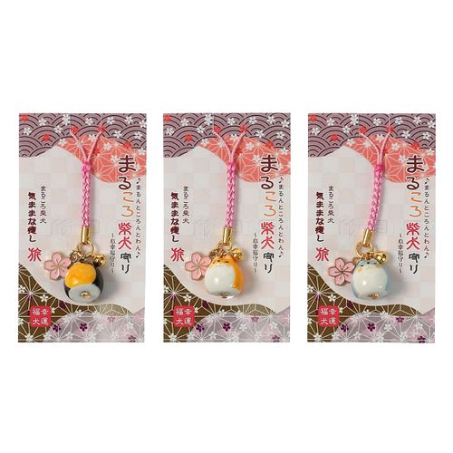 ナグモ
陶器まるころ柴犬桜付根付 アソート