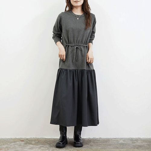 セブンデイズ
SEVEN SENSE フロントコード異素材ワンピース