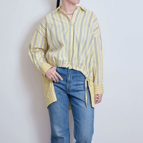 光世
LHELBIE クレイジーパターンストライプシャツ