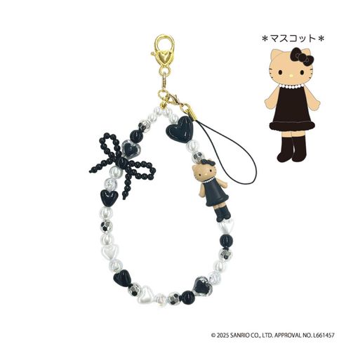 4573663687056



KT24-12



ティー・シー・ピー
ハローキティ フォンストラップ（ブラック）