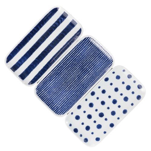 西海陶器
藍玉 長角皿トリオ