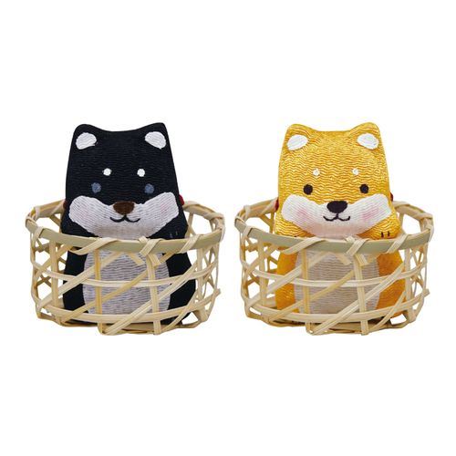 リュウコドウ
ちりめん置物 かごいぬ