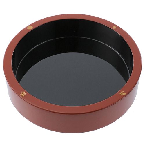 関漆器店
8．0丸型盛器 洗朱 四君子