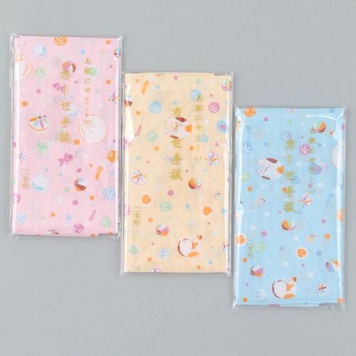 ミクラ
ガーゼ手拭 ネコと毬