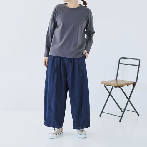 ノンノ
cloudnine ノンノ 7．4oz タテスラブ入りデニム10分丈 バルーンパンツ