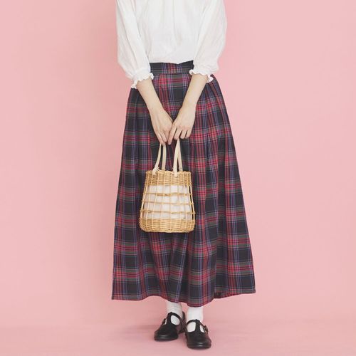 オーブ
オーブ m．n マドラスチェックタック入りギャザースカート