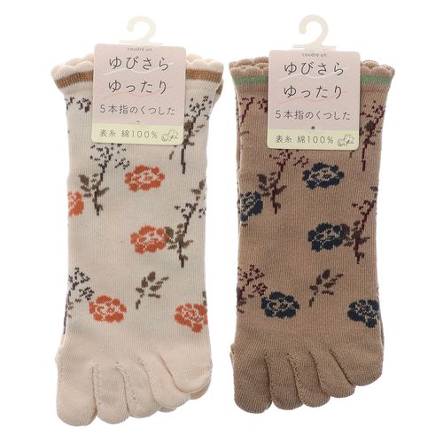 ウィックス
5本指 アンクル丈 表綿100％ ツタ柄