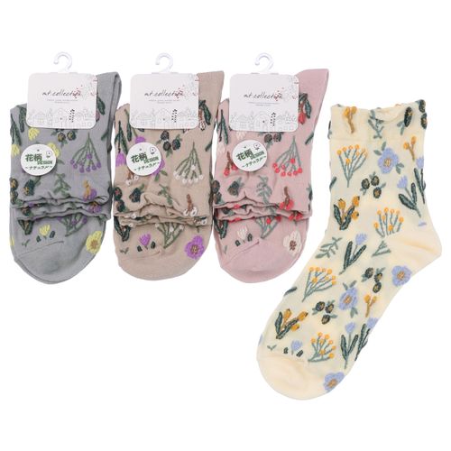 常峰ソックス
クルー丈 フロート総柄 靴下