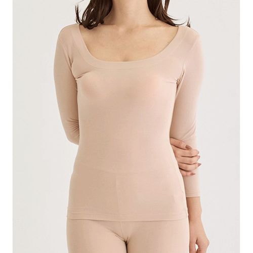 島崎
とろ～り極上インナー ラウンドネック8分袖 M／L ジョワイユ