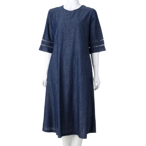 玉一商店
デニムレース使いワンピース