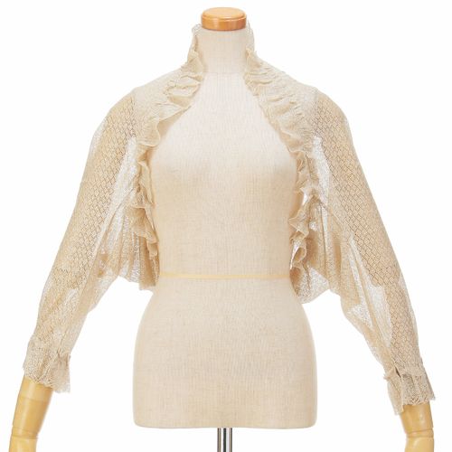 佳雅
日本製 綿混ラメ入りスパークルボレロ