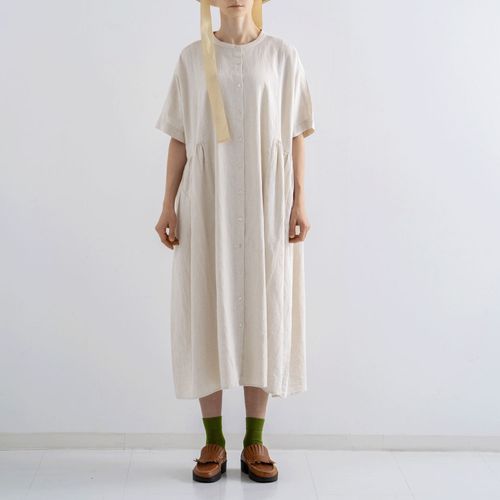 大磯産業
ista－ire 4．5oz綿麻甘撚りデニム（ista－ireオリジナル生地）サイドギャザーワンピース