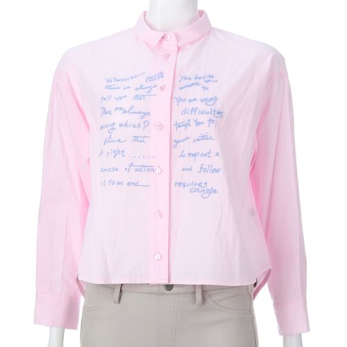 ディーエイチトレード
綿ワッシャーロゴ刺繍ブラウス