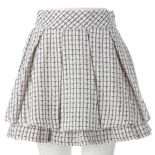 リブ
トリプルルンド ツイードミニスカート