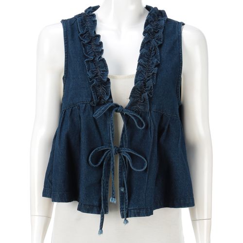 チャーミング
フリルネックデニムベスト