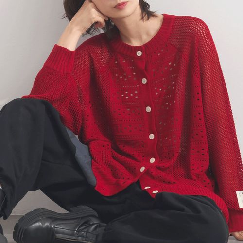 ミーム
iriey 2WAY透かし編みカーデ