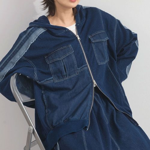 ミーム
iriey 裏毛インディゴ染めZIPパーカー