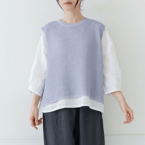 ピープル
Crea delice 変形片畦ニットベスト